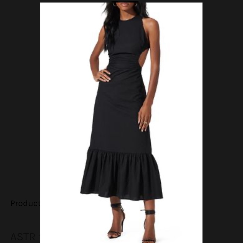 Open back linen maxi by Astr the label